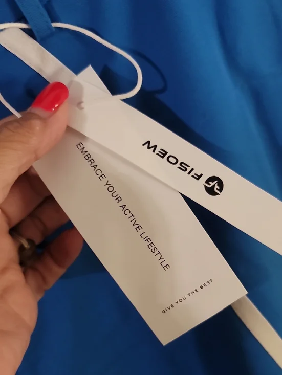 Women’s Blue Wide-Leg Pants with White Tie Detail - Picture 7 of 9